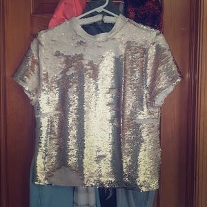 Sequin crop top